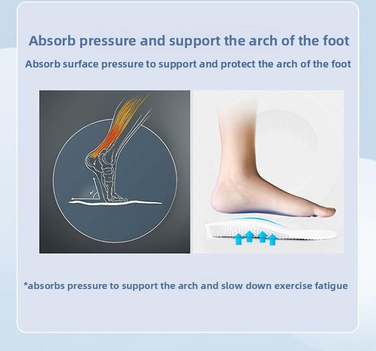 Popcorn EVA Sports Insoles |     High Elastic Shock Absorbing, Sweat-Wicking Deodorant