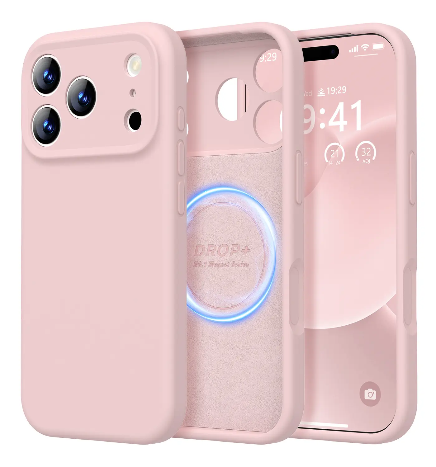 LOVE 3000 Premium Silicone Case for iPhone 17 Pro Max - Magsafe Compatible, Soft Anti-Scratch Microfiber Lining, Shockproof Protection for Cellphone/Smartphone, Wireless-Friendly Handheld Accessory for Men, Devices