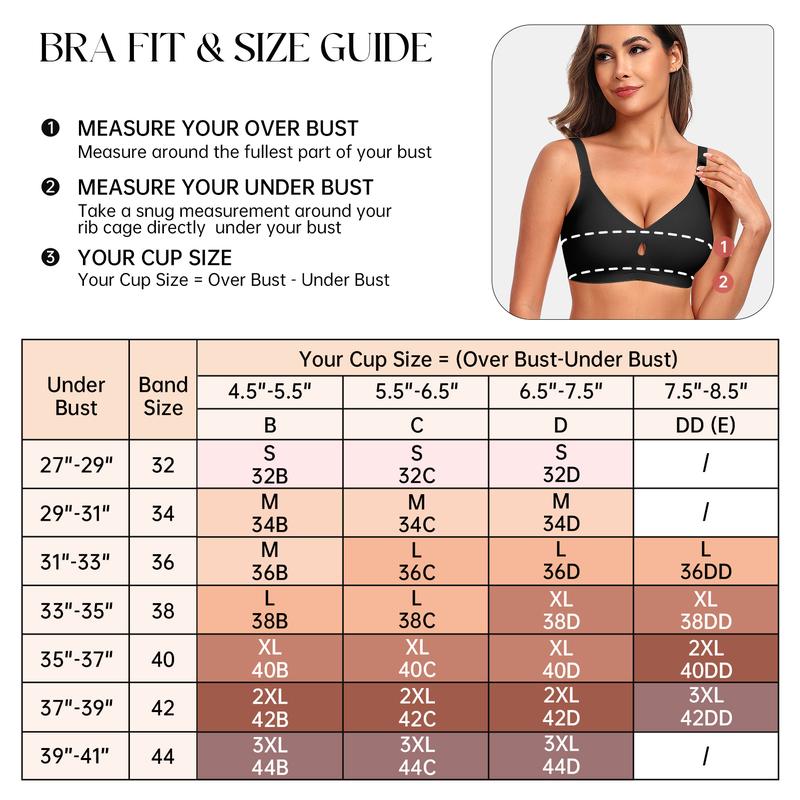 Vertvie Jelly Bra Women V Neck Wireless Water Droplet Push Up Bras No Underwire Seamless Bra Full Coverage Supportive Bralette Everyday T-shirt Bra
