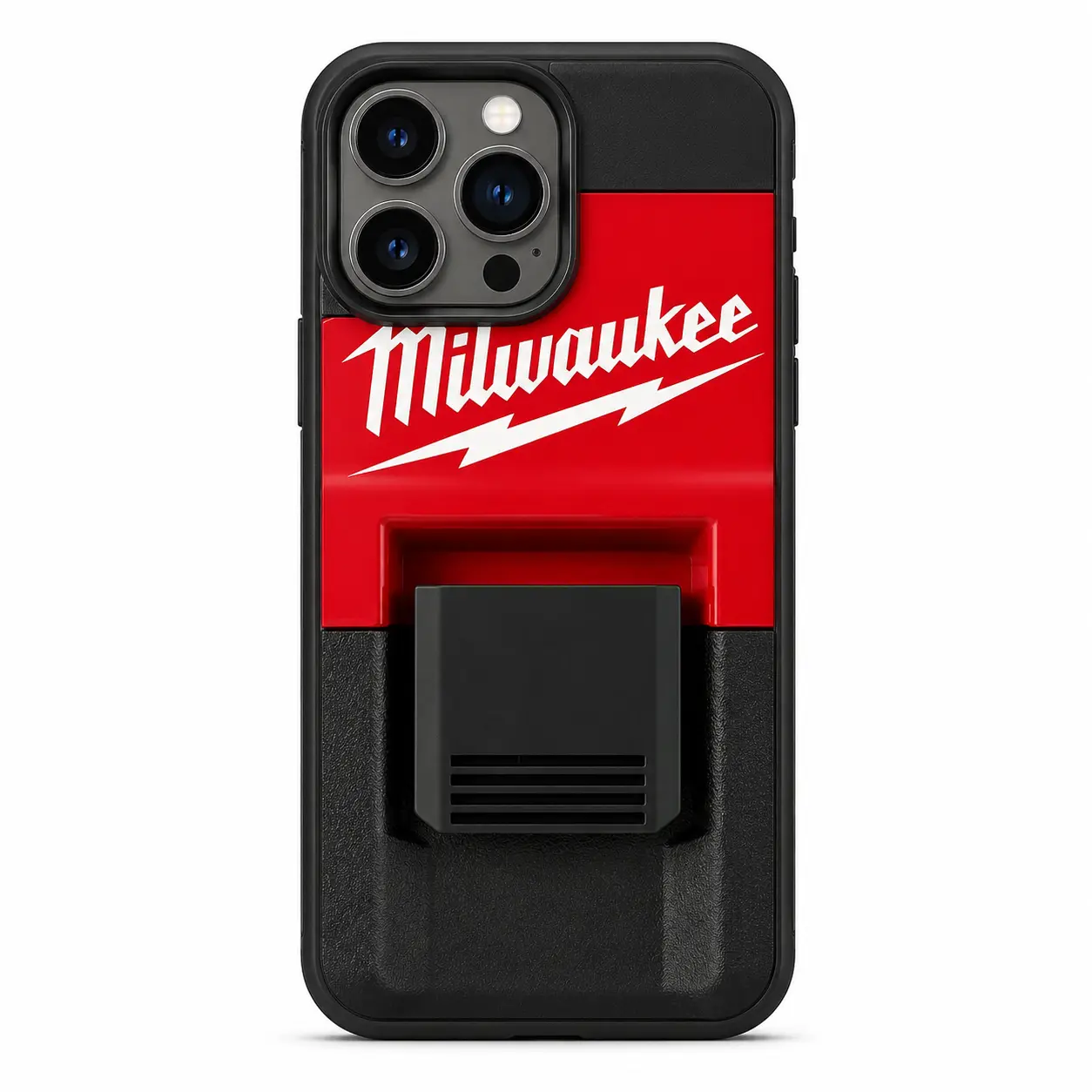 Milwaukee Vacuum Phone Case, Red Black Power Tool Design, Industrial Blue Collar Tough Protective Case for Tradesmen Mechanics, Compatible with iPhone 17 16 15 14 13 12 11 Pro Max Plus**