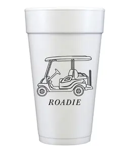 Golf Cart Roadie Foam Cup - 10 Cups