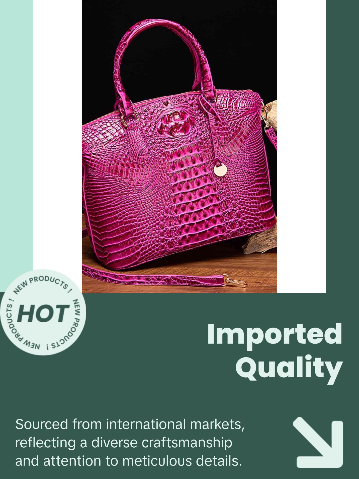 Crocodile Leather Handbag