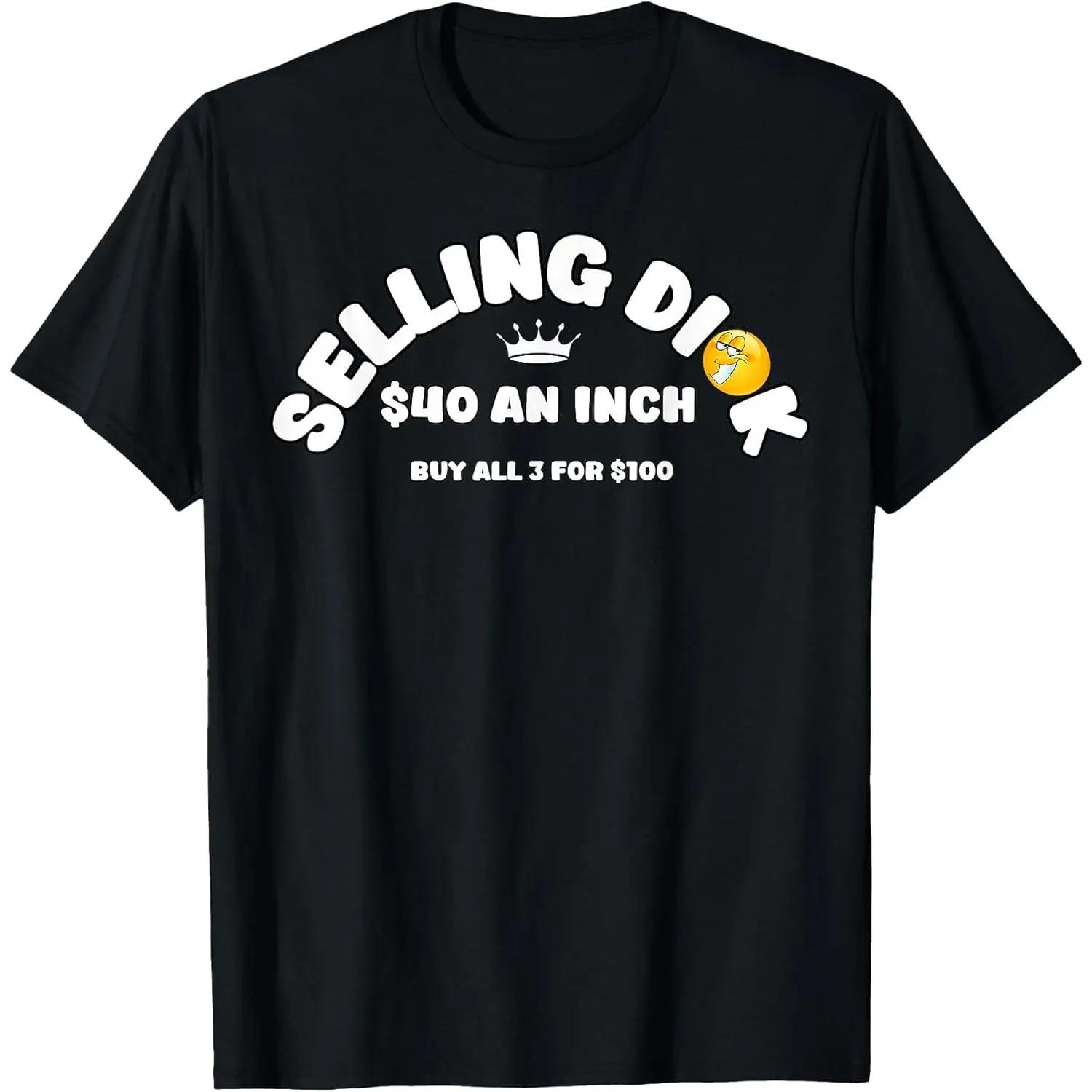 Men's Short-Sleeve Soft Casual Menswear Tee, Funny Dick Meme Humor Adult T-Shirt for Sports & Outdoor Activities