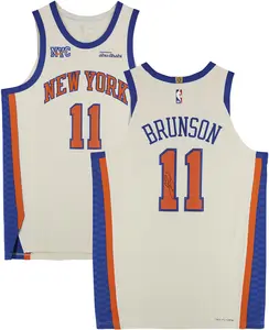 Jalen Brunson New York Knicks Autographed Nike 2025-26 White City Edition Authentic Jersey - Fanatics Authentic Certified