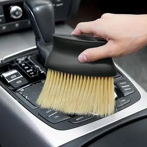Car Dust Removal Brush, ABS Car Air Outlet Cleaning Brush, Universal Car Accessories, Soft Brush Dust Auto Supplies