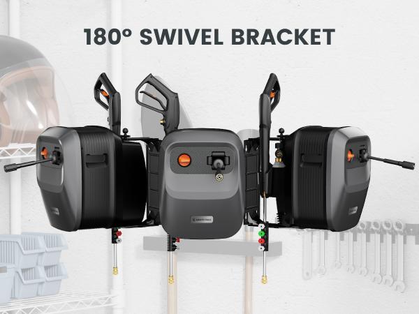 Giraffe Tools Grandfalls Retractable Pressure Washer G20 2400 PSI 2.0 GPM with 65FT Hose Reel, 4 Nozzles for Floor, Cars, Patios & More