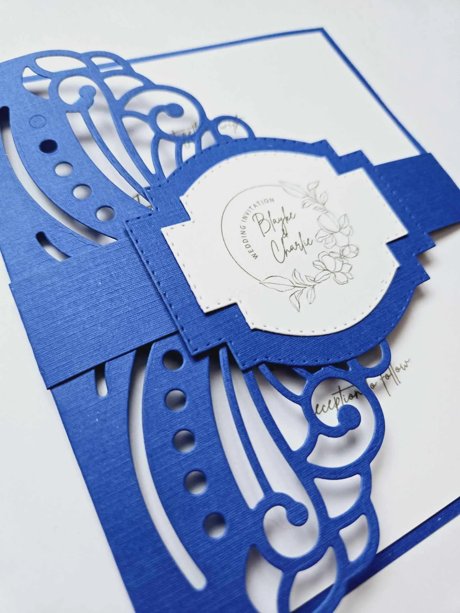 A set 10 pieces of Customized beautiful unique Classy handmade Wedding Invitations, Elegant Invitation with Envelopes