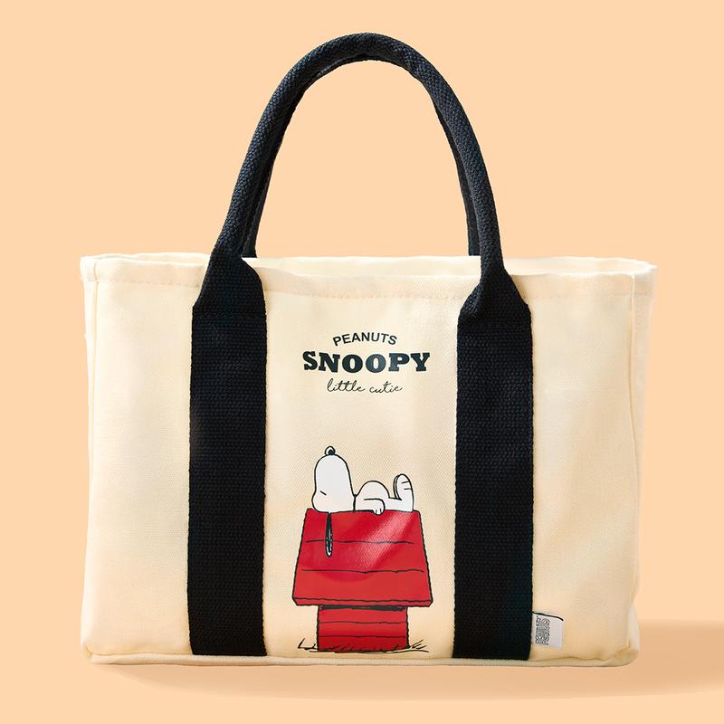 Snoopy Summer Adventure Series Tote Bag - Creamy White - Cute Holiday Candy Tote for Girls