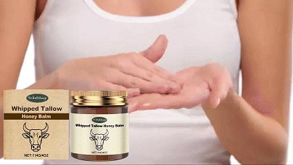 Lopeie Whipped Grass-Fed Beef Tallow HoneyBalm -4 0z,Moisturizing Cream for Soft, SmoothSkin-Handmade All-Natural Moisturizer-Lavender Lopeie Whipped Grass-Fed Beef Tallow HoneyBalm -4 0z,Moisturizing Cream for Soft, SmoothSkin-Handmade All-Natural Moisturizer-Lavender
