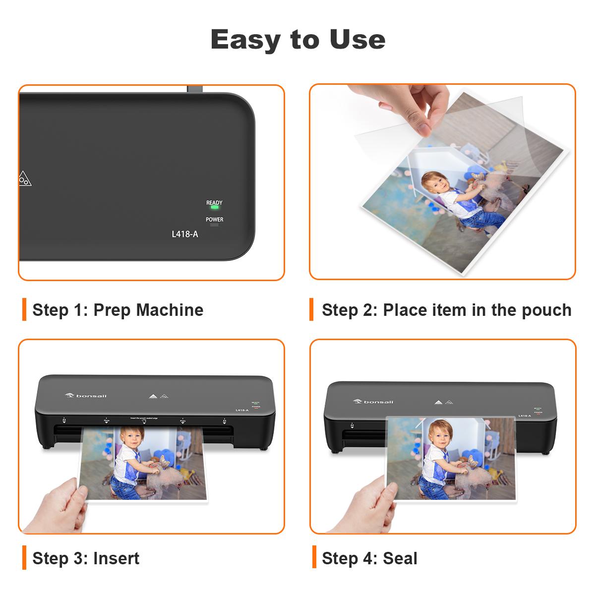 Bonsaii Laminating Sheets,100 PCS 3mil Thermal Laminating Pouches,9 x 11.5 inches, Letter Size,Clear and Durable,Suitable for Multiple Fields of Use