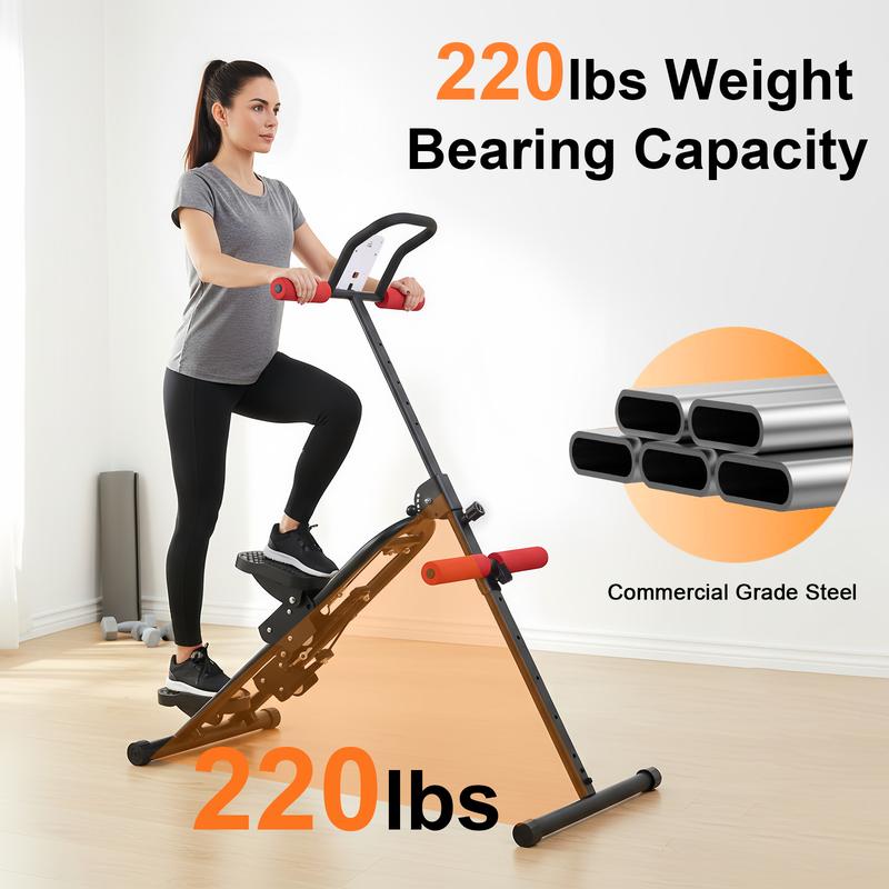 Compact Folding Stair Stepper Climber – Full-Body Cardio & Core Workout, LCD Display, Adjustable Handlebar, Multifunctional for Abs, Sit-Ups at Home & Office