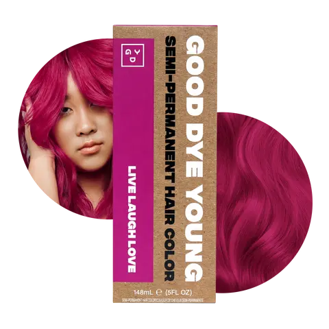 Magenta Semi-Permanent Hair Dye – Good Dye Young Live Laugh Love | Vegan, Cruelty-Free, Non-Damaging, Conditioning Formula | 16–24+ Washes