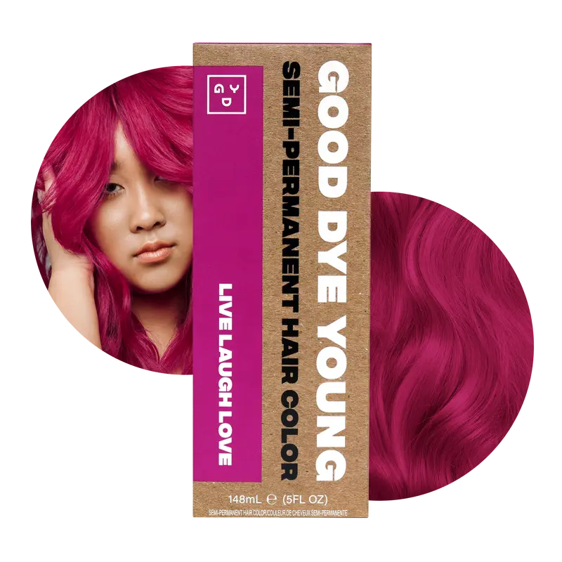 Magenta Semi-Permanent Hair Dye – Good Dye Young Live Laugh Love | Vegan, Cruelty-Free, Non-Damaging, Conditioning Formula | 16–24+ Washes