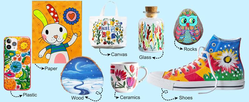 Acrylic Paint Markers - 36 Color pc Marker Pen Set, Artist Fine and Soft Brush Tip Marker for Rock Painting, Books Coloring, Note Taking, Card Writing, Ston Graffiti, DIY Crafts, Drawing Art Supplies Kit, Professional Art Pen Set, Valentine's Day Gifts