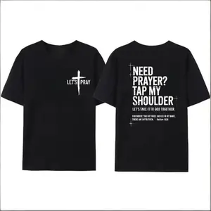 Need Prayer T-Shirt - Tap My Shoulder Let’s Pray Christian Faith Tee, Bible Verse Matthew 18:20, Religious Inspirational Fall Winter Outfit Womenswear