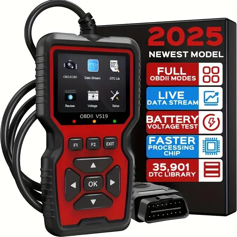 Professional OBD2 Scanner Diagnostic Tool V519 - Engine Code Reader, Full OBD2 Features, Reset, Modes 6&8, Suited for Car Owners & Mechanics 1996+ OBDII/EOBD Vehicles Automotive