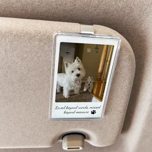 Custom Pet Photo Car Visor Clip, Personalized Car Pet Picture Keepsake, Pet Memorial Gift For Dog Or Cat Lovers, Pet Loss Gift For Car
