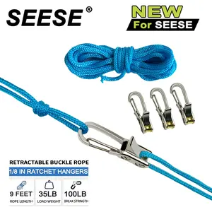 SEESE Retractable Buckle Rope-2026 New Rope Roller with Accessory Cord - Easy Secure Tie Down for Outdoor, Camping, and Boating Guy Lines ,Tools Gadgets,Truck Stuff ,Car Essentials，Excellent Gift for  New Year