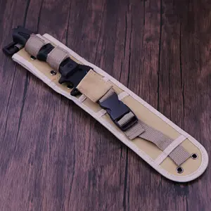 Multi-functional camping knife with ergonomic comfortable handle, comes with a nylon sheath, suitable for home kitchen, outdoor camping, and emergency use, the bgift for men during holidays!