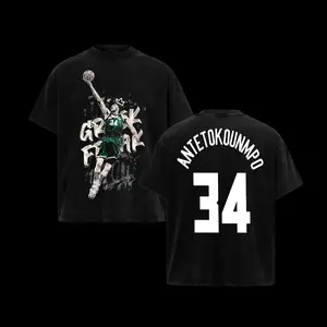 GIANNIS ANTETOKOUNMPO #34 Unisex T-Shirt, Sweatshirts, 100% Heavy Cotton Bucks Basketball Team T-Shirt, Basketball Legend Shirt Gift For True Basketball Fans Graphic Tees Streetwear Outfit