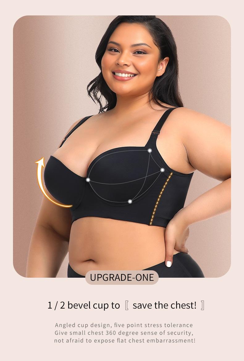 Plus size woman's bra, comfortable, slimming and anti-sagging