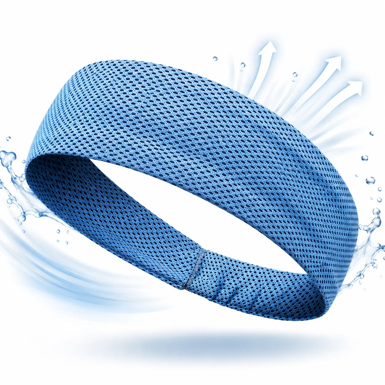 Cooling Sports Headband - Unisex Non-Slip Headbands for Adults, Athletes, Running, 1-Size Universal Sweatband for Sports & Outdoor Use, One Size, Advanced Ice-Cooling Fiber