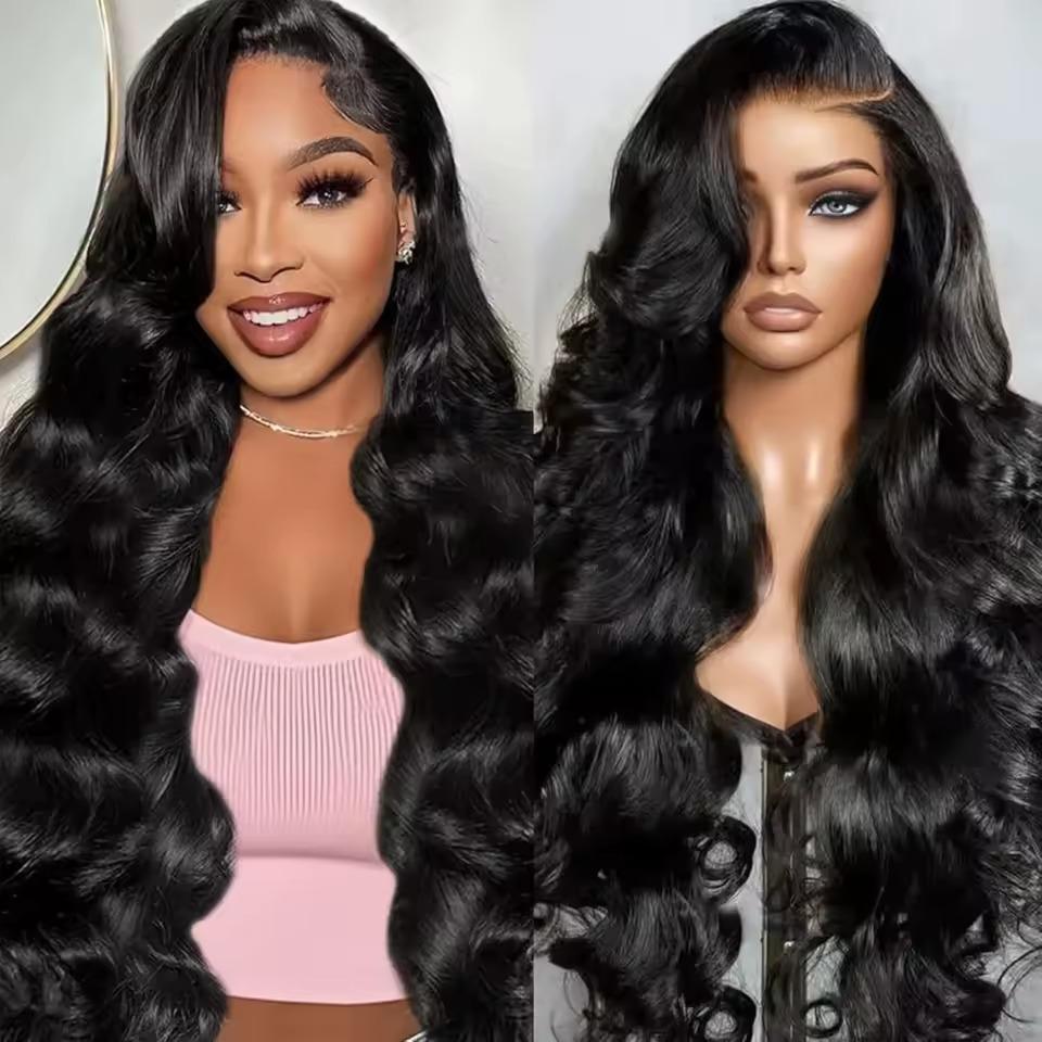 Urody 220% Density Curly Hair Wigs HD Transparent 13x6 Lace Front Wigs Brazilian Deep Curly Pre Plucked Human Hair Wigs Deep Wave Lace Frontal Wigs For Women