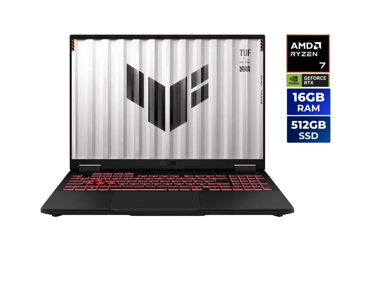 ASUS TUF Gaming - 16.0" WUXGA 144 Hz - AMD Ryzen 7 260 - GeForce RTX 5060 Laptop GPU - 16GB Memory DDR5 5600 - 512GB PCIe SSD - Windows 11 Home  (FA608UMI-NB73)