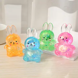 J&J Easter Glitter Bunny Squishy - 10cm Slow Rebound Maltose Fidget Toy | Cute Kawaii Stress Ball