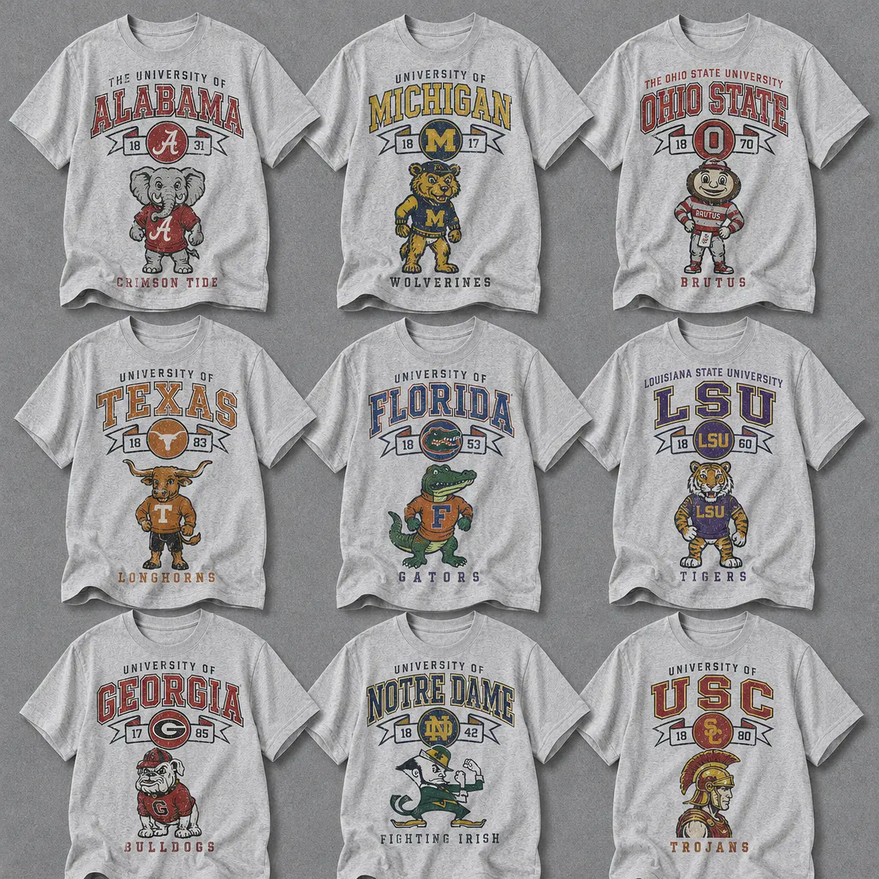 Retro Football Team Mascot T-Shirt Vintage College Stadium Graphic Tee Distressed Fan Apparel Classic Game Day Shirt Sports Lover Gift for Men Women Unisex Tailgate Outfit Vintage Style