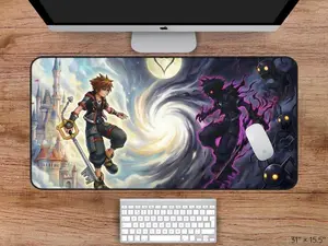Kingdom Hearts Sora Desk Mat, Good And Evil Sora Desk Mat & Mousepad, Kingdom Hearts Desk Mat, Sora Playmat, Anime Desk Mat, Large Desk Mat