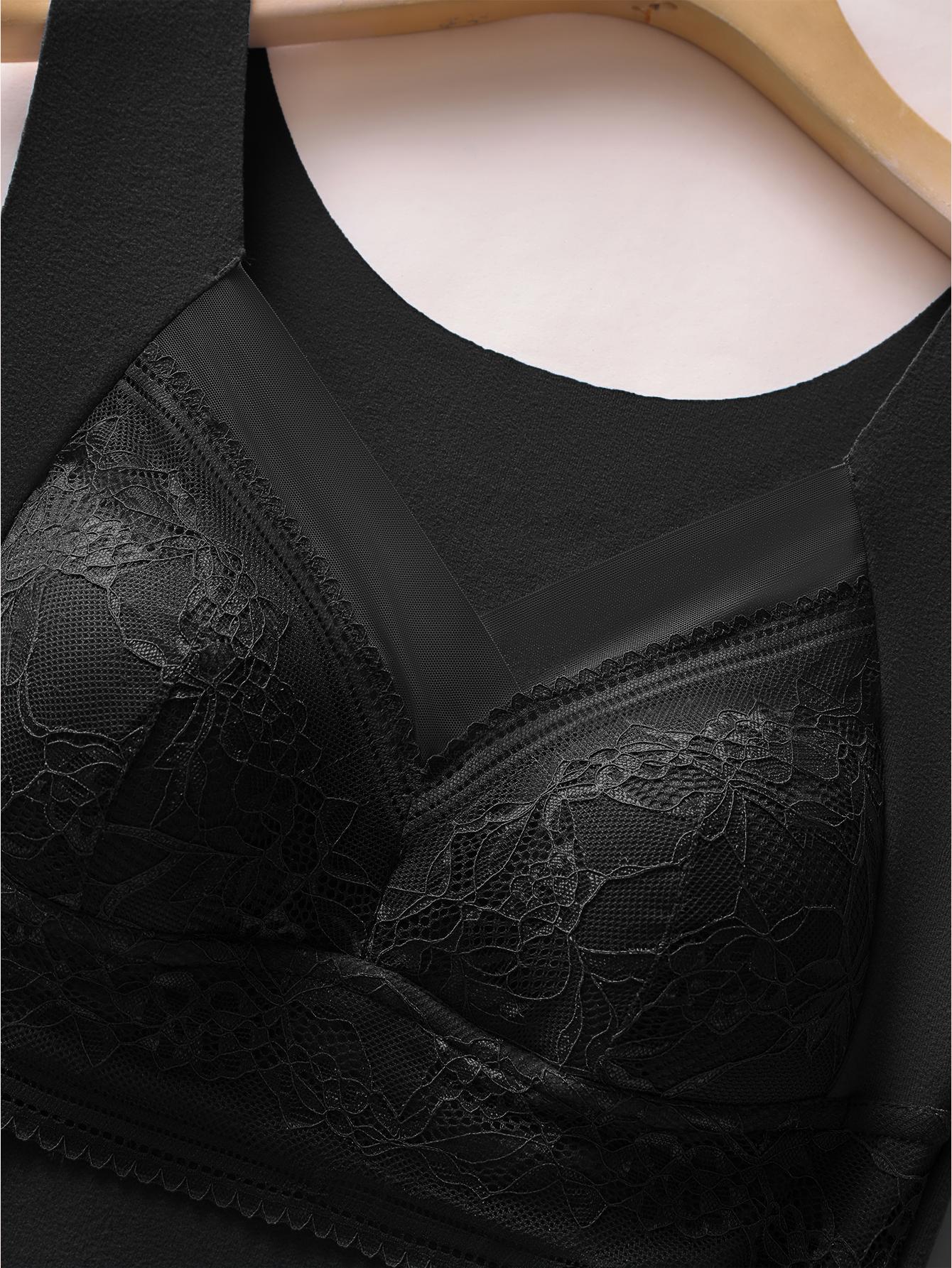 3-Pack Women's Autumn Winter De Velvet Thermal Lace Underwear V-neck Sleeveless Built-in  Soft Warm Breathable Skin-friendly Elastic Sexy Daily Wear Thermal Underwear Fall Casual Elegance