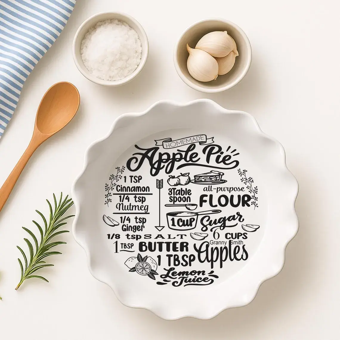 Personalized Pie Plate Personalized Pie Plate