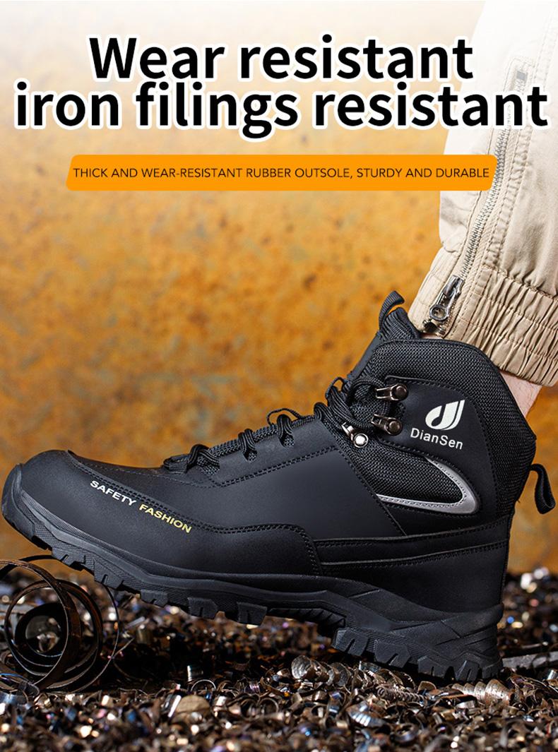 New Safety Boots Men Work Indestructible Shoes Sneakers Steel Toe Protective Boots Anti-smash Anti-puncture Work Safety Shoes Work as hiking Waterproof boots Construction Work Shoes