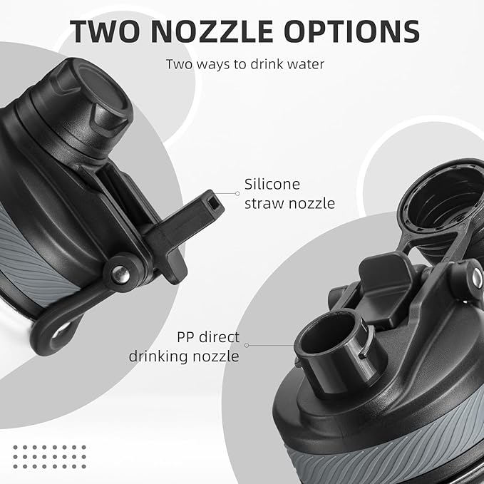 ROCKBROS Insulated Water Bottle with Straw, Stainless Steel Sports Water Cup Flask Leak Proof with Handle Keep Warm and Cold for Hiking, Cycling, Bike Travel, School Sports, Gym ROCKBROS Insulated Water Bottle with Straw, Stainless Steel Sports Water Cup Flask Leak Proof with Handle Keep Warm and Cold for Hiking, Cycling, Bike Travel, School Sports, Gym