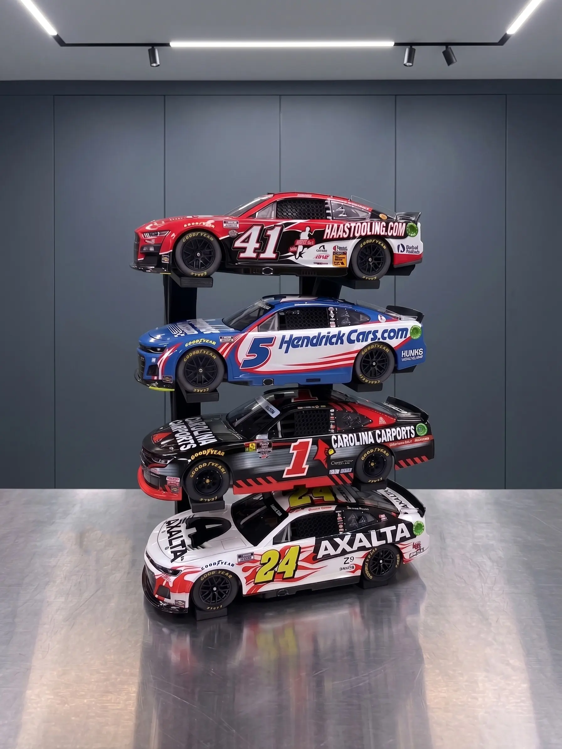 1/24 Diecast Display Stand Wall Mount Or Shelf - 4 Tier 3D Printed PLA