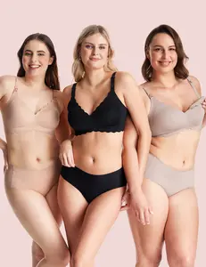 Momcozy Nursing Bras for Breastfeeding YN46 Jelly Strip Support Comfort Maternity Bra Seamless Soft Wirefree Postpartum Outfits,A