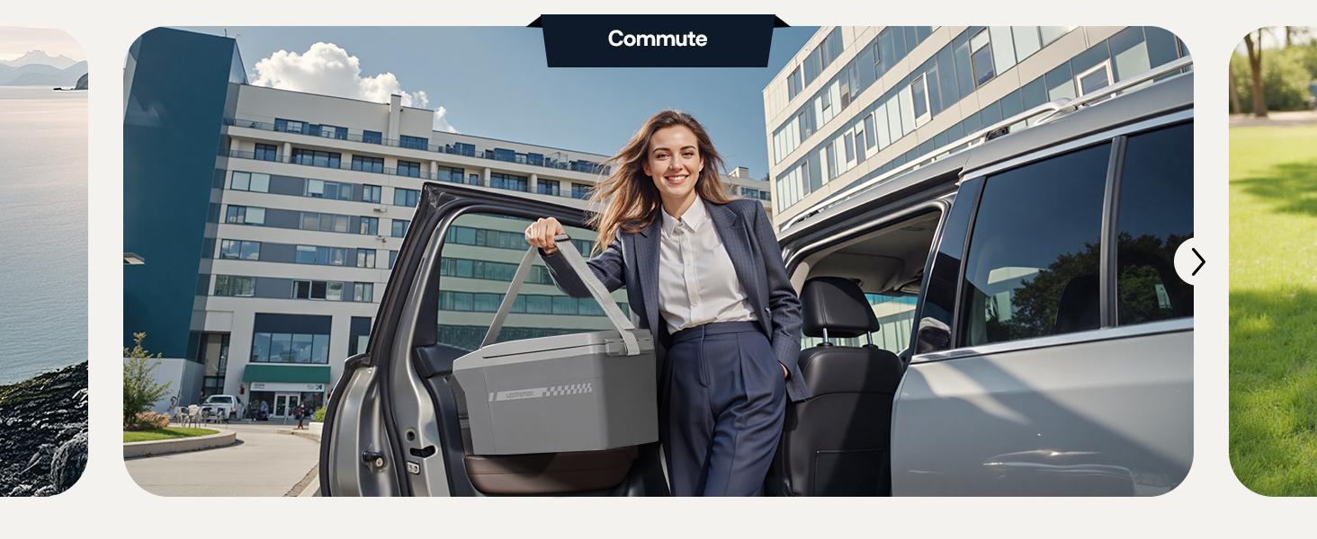 Upstreman car fridges 12QT Portable Electric Cooler & Warmer with 12V Car Adapter for Camping Travel Boat Dual Cooling/Heating Compact mini fridges with Shoulder Strap AR11