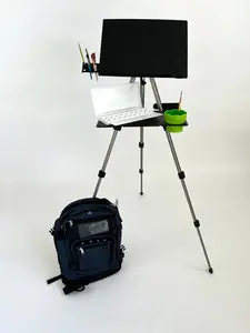 Traveler Series Watercolor Package - Super Light Compact Easel with Table Leg & Collapsible Water Cup for Outdoor Painting Adventures