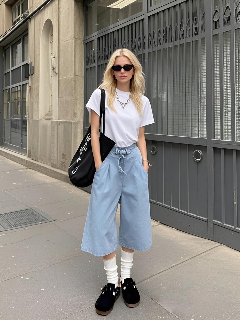 EVELLYHOOTD Women Men Round Toe Cork Footbed Platform Clogs Fashion Leather Outdoor Slippers Adjustable Buckle Clogs