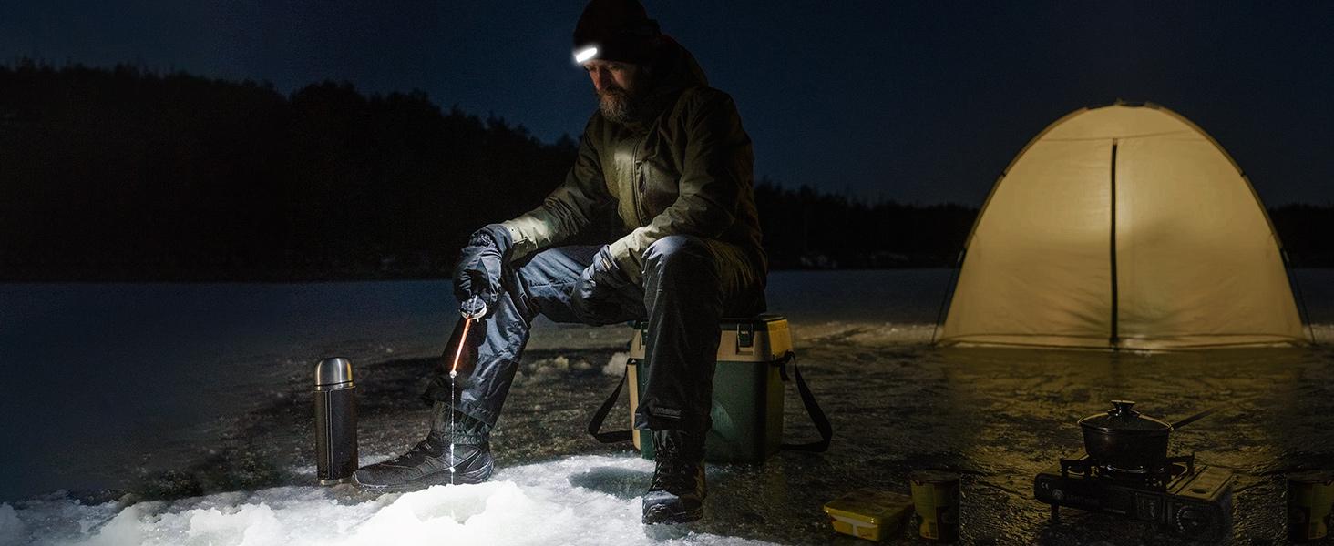 Lepro Headlamp - Super Bright LED Head Lamp Rechargeable with 230°Wide Beam, Adjustable Spotlight, Motion Sensor, 5 Modes, Waterproof Lightweight Headlight Flashlight for Camping Running