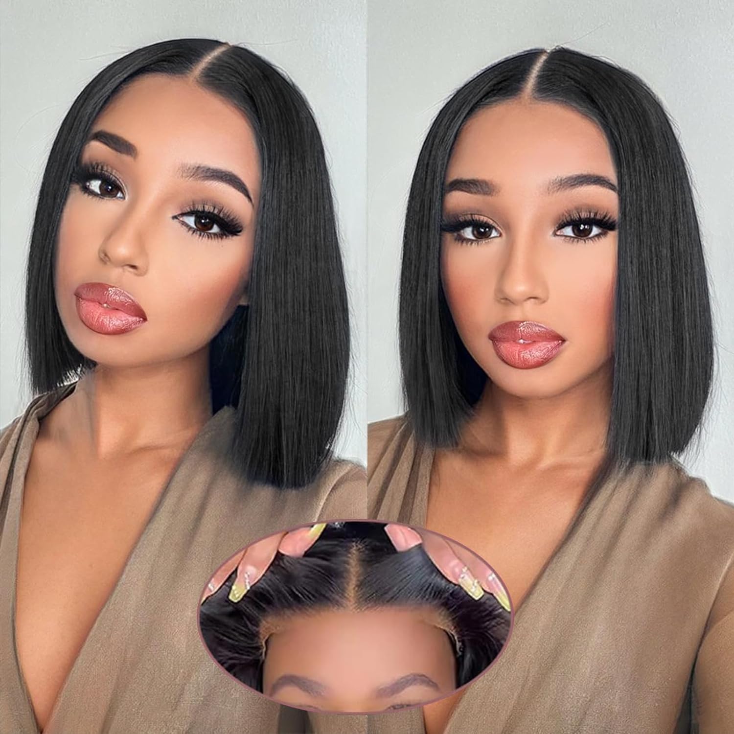 West Kiss Ready Go Pre Cut Glueless Bob Wig Straight Lace Front Human Hair Wig Pre Bleached Pre Plucked With Baby Hair TikTokShopSpringGlowUp