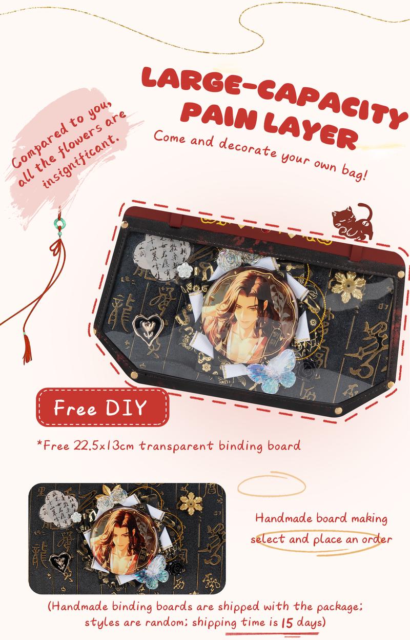 THE JUNCO Original HANAMIZUKI Liu Bian Leather Itabag with Display Board Tote Bag & Crossbody Bag for Women Versatile Shoulder Bag, Work Bag & Everyday Backpack for School & College Women‘s Commuter Gift