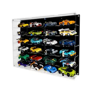 Acrylic Wall-Mount Display Case Compatible with LEGO® Speed Champions 24 Cars - Set not Included 