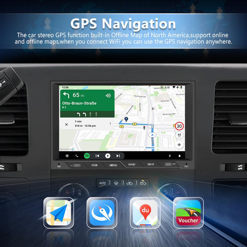 Android 13 Car Radio Stereo 8 inch Touch Screen with USB-C for Chevy Silverado GMC Sierra Yukon Buick with Wireless CarPlay & Android Auto