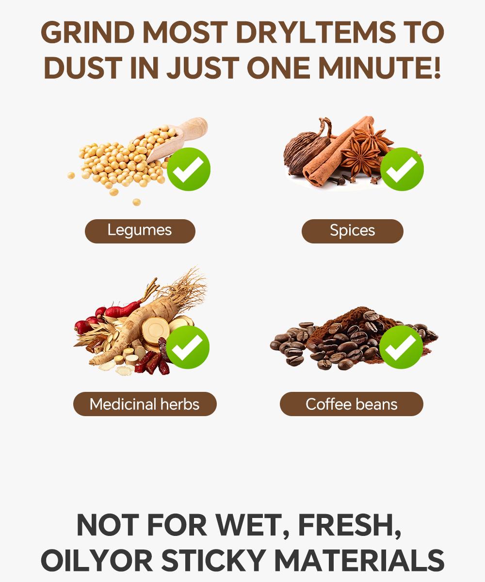 Electric Coffee Grinder Multifunctional Coffee Bean SpiceBeans Vanilla Stainless Steel Mixer 300W High PowerCrusher coffee grinder Electric Coffee Stainless SteelMeasuring Pitcher with Lid Espresso Distribution Tool withStand fast grind