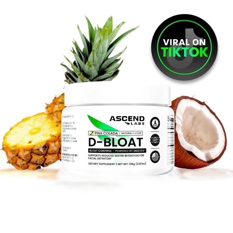 New Brand - D-BLOAT Daily Debloat Powder - ASCEND LABS - 30 Servings - Natural Bloating Relief