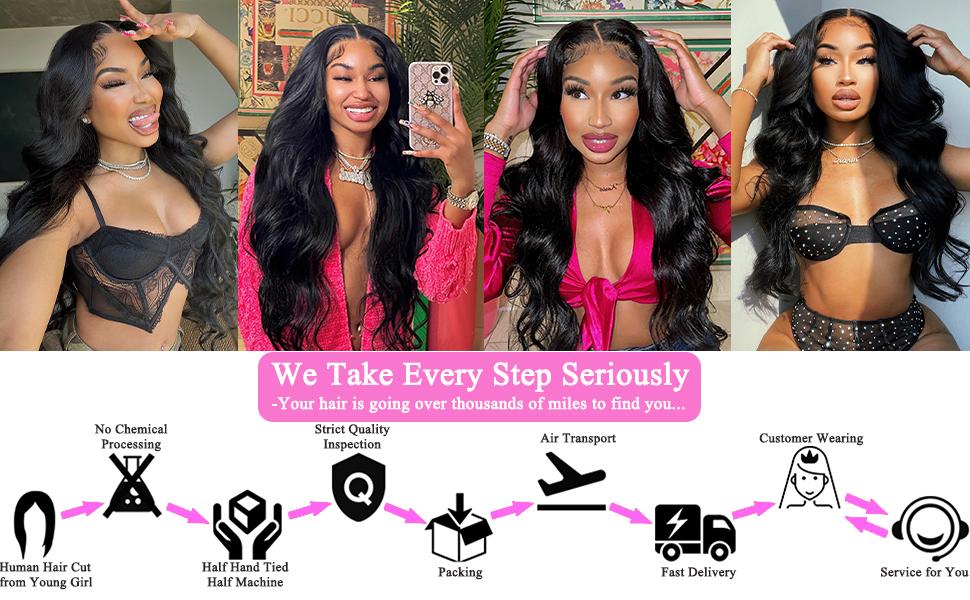 Karlami Loose Deep Wave 3/4  Bundles Human Hair Body Wave 12A Unprocessed Brazilian Virgin Hair Straight Bundles Human Hair Deep Wave Burmese Curly Bundles  with 5x5 Closure Human Hair Bundles for Women Natural Black Tangle Free