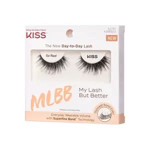 KISS My Lash But Better False Eyelashes, So Real Makeup Eyelash with Gentle Lash Glue for Wearable Volume