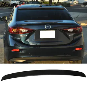 Rear Roof Spoiler Wing for Mazda 3 Sedan 2014-2018 Unpainted Black ABS